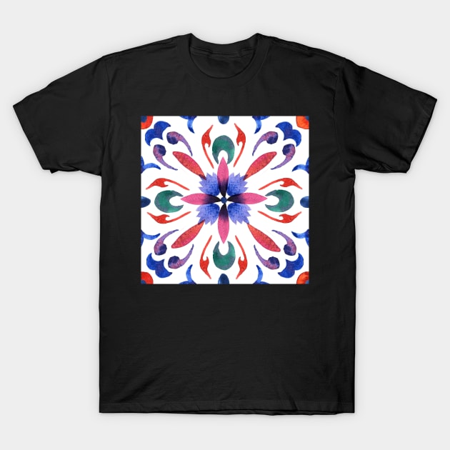 Floral ornament. Watercolor T-Shirt by Olga Berlet